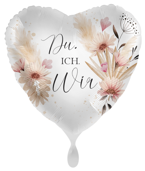 Folienballon - Du, ich, wir - ø 43cm